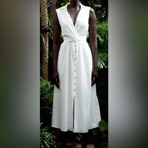 NWT Zara sleeveless embroidered dress Size L